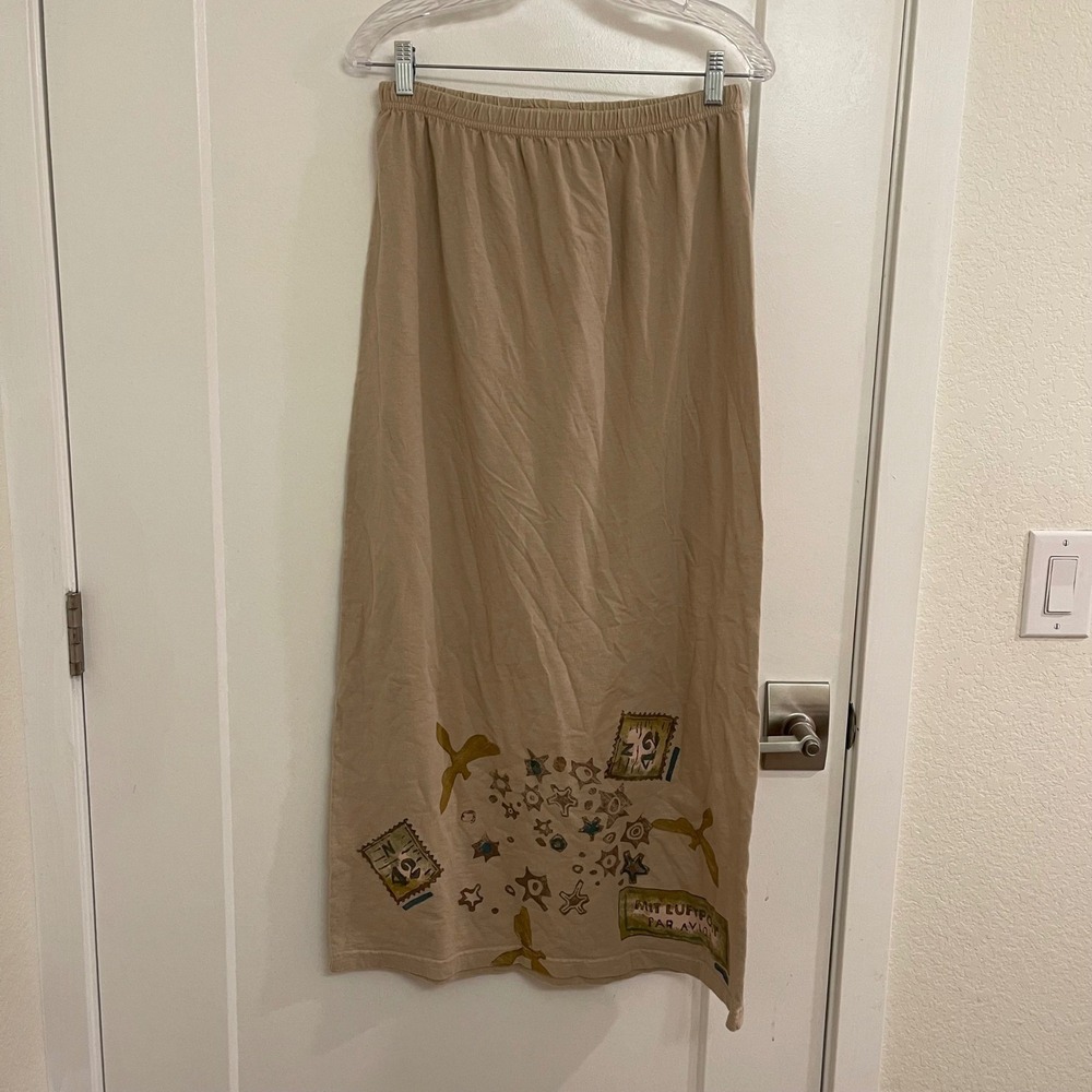 Blue Fish Organic Cotton Boho Hippie Maxi Skirt Fall Witchy Whimseygoth